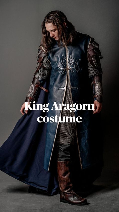 Aragorn Costume, King Aragorn, Adventurer Costume, Armour Dress, Diy Costumes Men, Hobbit Costume, Elven Costume, Lotr Wedding, Lotr Costume