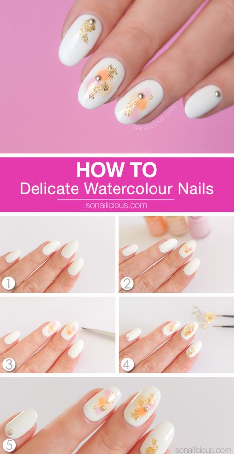 watercolor nails how to Watercolor Nails Tutorial, Nails Tutorial Videos, Nails Watercolor, Watercolor Art Tutorial, Watercolor Nails, Nail Polish Ideas, Nail Tutorial Videos, Wide Nails, Nail Vitamins