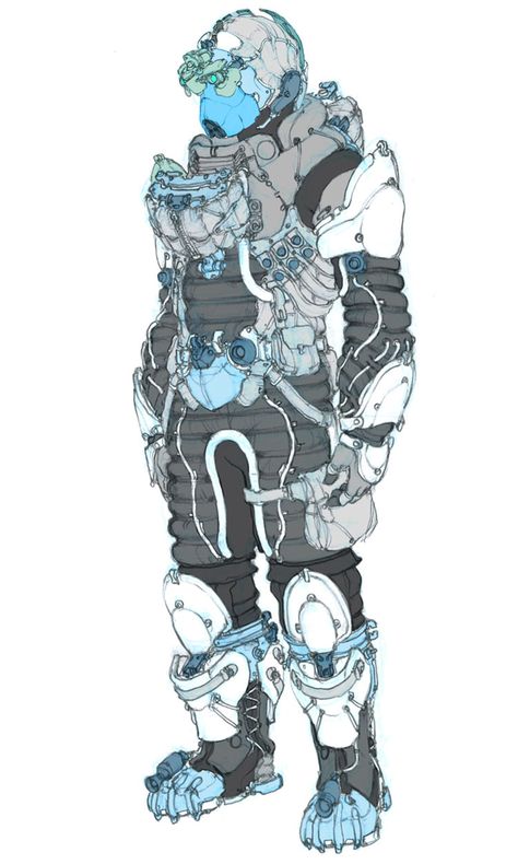 Suit Concept Art, Anatomical Study, Space Armor, Sci-fi Armor, Arte Robot, Dead Space, Power Armor, Suit Of Armor, Armors