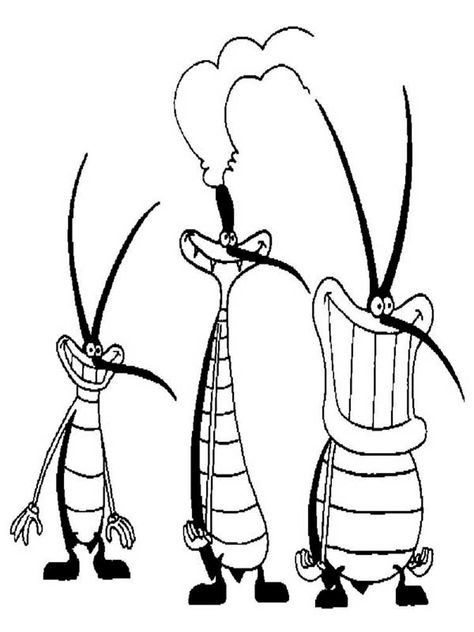 Ogy And Cockroach Cartoon, Mosquito Drawing, Cartoon Pencil Drawing, Lithography Art, Bug Cartoon, Oggy And The Cockroaches, Tooth Icon, Monster Truck Coloring Pages, Cartoon Pencil