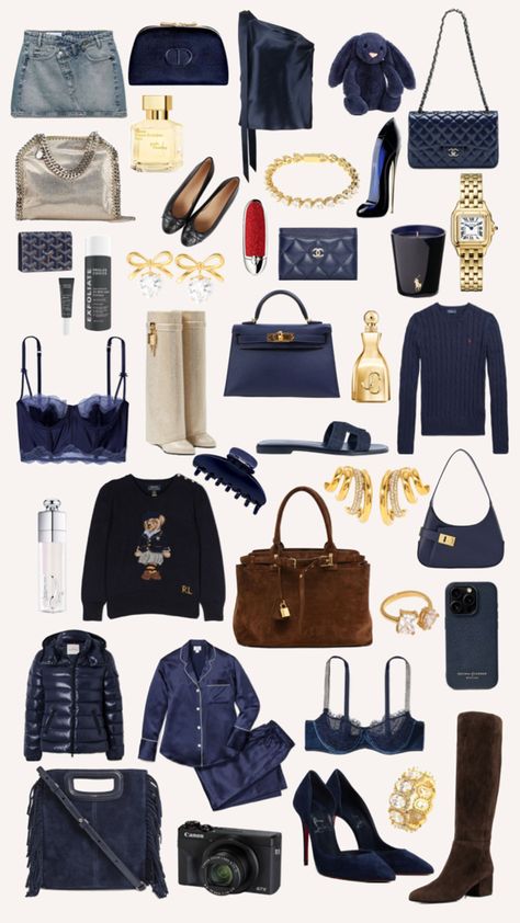 Navy blue and gold Navy Blue Aesthetic, Navy Blue And Gold, Gold Outfit, Blue And Gold, Blue Aesthetic, Outfit Ideas, Navy Blue, Navy, Gold