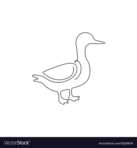 Single Line Duck Tattoo, Abstract Duck Tattoo, One Line Duck Tattoo, Duck Line Tattoo, Duck Line Drawing, Fine Line Duck Tattoo, Tiny Duck Tattoo, Duck Outline Tattoo, Simple Duck Tattoo