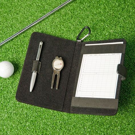 Golf Score Card, Luxury Brand Packaging, Custom Gift Ideas, Golf Score, Present Ideas, Gift Ideas For Her, Golf Gifts, Personalised Gifts, Pen Sets