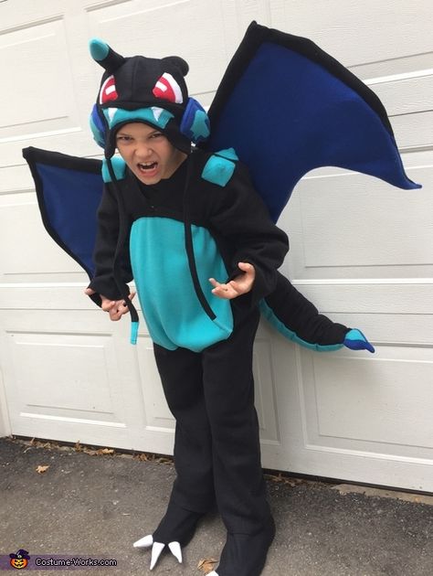 Jessica: My sons requested Pokémon costumes this year as they are in love with all things Pokémon. I let them choose their characters and we went from there. There were no... Charzard Costume, Pokémon Halloween Costume, Pokemon Diy Costume, Diy Pokemon Costume, Pokemon Costumes Kids, Dad Halloween Costumes, Pokémon Costume, Charizard Costume, Pokemon Costumes Diy