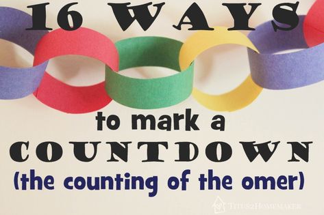 16 Ways to Mark a Countdown (the counting of the omer)  #t2hmkr Counting The Omer, Wheat Decorations, Beachbody Recipes, Paper Chains, Hebrew Words, Bible Crafts, Build Something, Cotton Ball, Passover