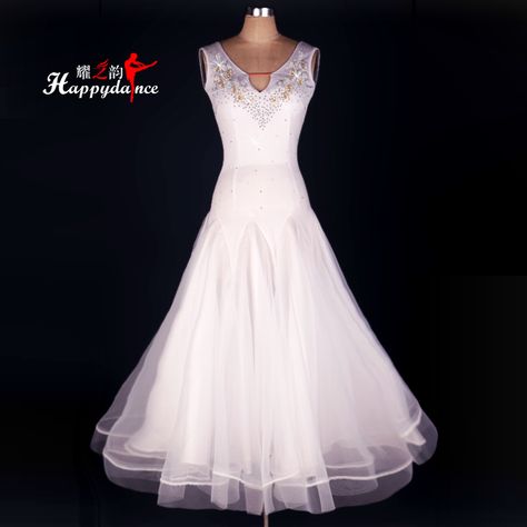 Cheap ballroom dance dress, Buy Quality ballroom dancing costume directly from China dance ballroom dress Suppliers: Ballroom dance costume sexy V-neck senior sleeveless diamond ballroom dance dress for women ballroom dance competition dresses Waltz Dance Dress, White Ballroom, Modern Dance Dresses, Ballroom Standard Dress, Ballroom Dance Competition Dress, Modern Dance Costume, Ballroom Dancing Dresses Latin, Ballroom Dance Competition, Waltz Dress