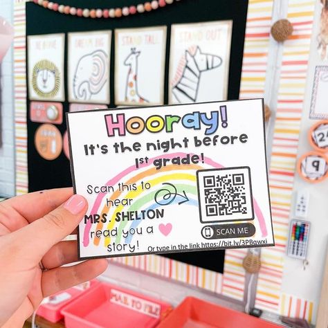 Back To School Night Qr Codes, Teacher For The Day Student Ideas, First Day Activities For First Grade, Meet The Teacher Snacks For Students, Second Grade Classroom Ideas, Kindergarten Meet The Teacher Ideas, Beginning Of The Year, Meet The Teacher Ideas, First Day Of First Grade