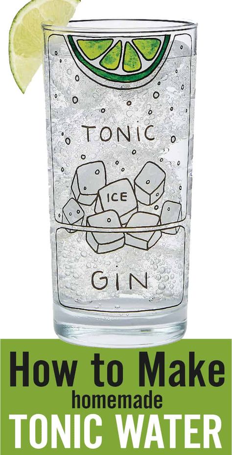 Homemade Tonic Water, Tonic Water Recipe, Making Gin, Tonic Cocktails, Gin Drink Recipes, Tonic Syrup, Gin Recipes, Gin Tasting, Gin Drinks