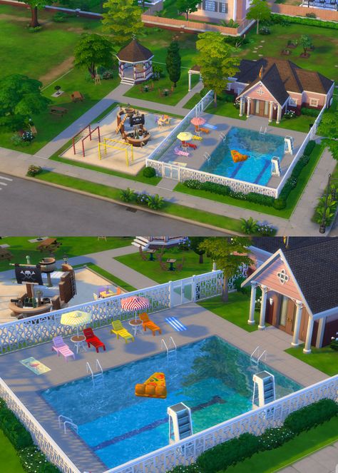 Redoing Foundry Cove with a sweet, fruit theme. Find as "The Punch Bowl" in gallery, or search @wonderlandinn. 2 versions, base game and packs. #sims4 #willowcreek #foundrycove #sims4builds #sims4ideas Sims 4 Cheats, Minecraft Interior Design, Sims 4 House Plans, Sims 4 House Building, Sims 4 House Design, Casas The Sims 4, Sweet Fruit, Sims Building, The Punch