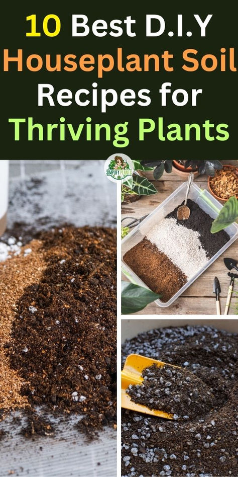 "Discover the 10 Best D.I.Y Houseplant Soil Recipes for thriving plants!  Learn how to mix soil for indoor plants with our easy-to-follow guides.  Explore soilless potting mix options and find out how to make the  perfect plant soil indoor. From homemade potting soil recipes to  chunky potting soil variations, we’ve got you covered with the ultimate  potting soil mix recipe for indoor plants. Elevate your indoor  gardening with the ideal indoor soil mixture for healthy, vibrant  houseplants!" Best Plant Soil, Homemade Soil Mixture, Indoor Soil Mixture, Indoor Plant Potting Soil Diy, Homemade Plant Food For Indoor Plants, Best Soil Mix For Indoor Plants, Houseplant Soil Recipe, Soil Mixture For Indoor Plants, Best Indoor Plant Soil Mixture