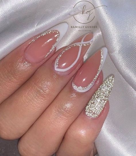 Oval Nails Designs, Elegant Touch Nails, Nude Nail Designs, Fancy Nails Designs, Simple Gel Nails, Girly Acrylic Nails, Acrylic Nails Coffin Short, Short Acrylic Nails Designs, Oval Nails