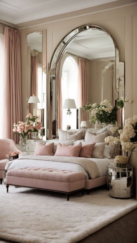 Feminine Bedroom Design, Feminine Bedroom Decor, Cozy Baby Room, Girly Apartments, Feminine Bedroom, Creative Bedroom, Classic Bedroom, Room Makeover Bedroom, Dream House Interior