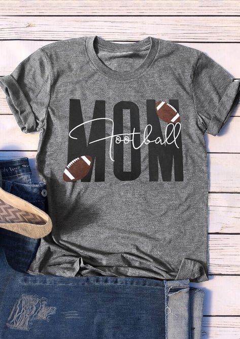 Football Mom Shirts Ideas, Football Shirt Designs, Sports Mom Shirts, Football Mom Shirts, Cute Shirt Designs, Vinyl Shirts, Spirit Wear, Sports Mom, Football Mom