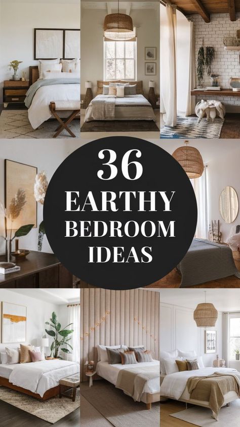 Earthy Bedroom Decor Ideas, Bedroom Natural Decor, Natural Color Bedroom, Boho Master Room Bedroom Ideas, Modern Earthy Bedroom, Neutral Cozy Bedroom, Nordic Interior Bedroom, Bedroom Inspirations Neutral, Gender Neutral Bedroom