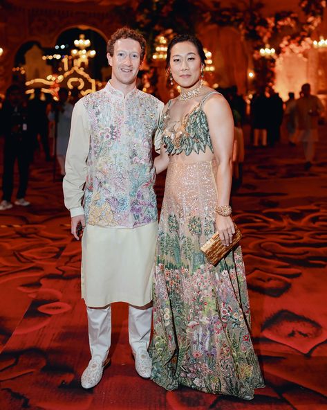 Anant Ambani pre-wedding photos: Rihanna, Mark Zuckerberg among stars at Indian billionaire heir’s celebrations | CNN Indian Wedding Aesthetic, Ambani Wedding, Brunette Bride, Anant Ambani, Pre Wedding Party, Mark Zuckerberg, Pre Wedding Photos, 15 Dresses, Celebrity Weddings