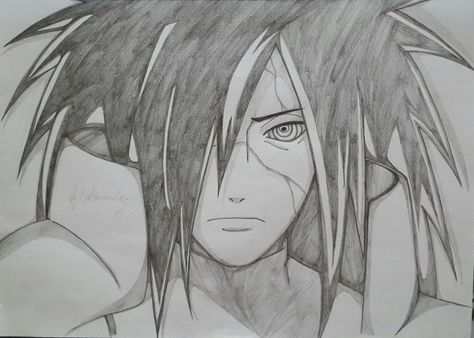 Madara Uchiha Face Drawing, Anime Drawing Sketches, Naruto Sketch Drawing, Anime Lock Screen Wallpapers, Naruto Sketch, 3d Art Drawing, Naruto Drawings, Fantasy Drawings, Cute Pokemon Wallpaper