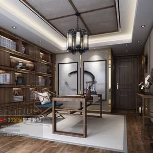 Chinese Study Room, Bookcase Chair, Office Room Interior, Desk Interior, Chinese Style Living Room, Bedroom Book, Family Office, Modern Chinese, Office Room