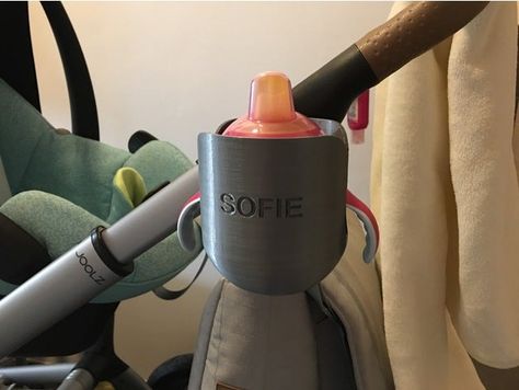 Hi, let me introduce you this great cup holder for Joolz Day baby stroller. I have designed it so we have custom one with our daughter's name on it. Models shared are without it but if you want I will share the model with you so you can put a name on it too. Just let me know in the comments. Screws needed: 1x M4x12 1x M4 nut Hope you like it. Share your prints. NOTE: As holder and cup holder are two separate pieces, you can fit it to any stroller by just designing and printing your suitable ... Baby Stroller, 3d Printer, 3d Print, Cup Holder, How To Introduce Yourself, Baby Strollers, Stroller, Printer, Let Me