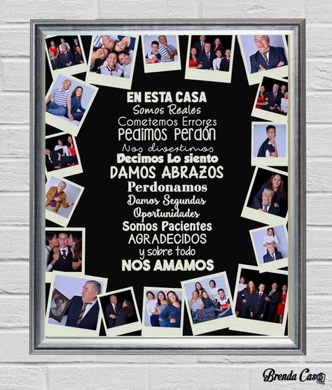 COLLAGE FAMILIA 6 | Cuadros para Familia Ideas Aniversario, Ideas Regalo, Pallet Wedding, Farewell Cards, Easy Room Decor, Book Cover Design Inspiration, Diy Photo Frames, Diy Calendar, Paper Crafts Origami