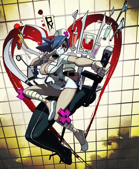 Skullgirls Valentine, Skullgirls Characters, Valentine Skullgirls, Drive Poster, Character Bio, Shadow Illustration, Valentine Poster, Skull Girls, Fandom Games