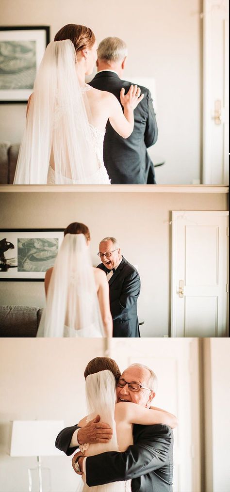 Wedding Picture Ideas First Look, Wedding Photo Ideas For Photographers Family, Wedding Picture With Family, Wedding Day First Look, Firstlook Wedding Photos, Family First Look Wedding, Wedding Shots Photography Photo Ideas, Wedding Day Pictures With Family, Dads First Look At Bride