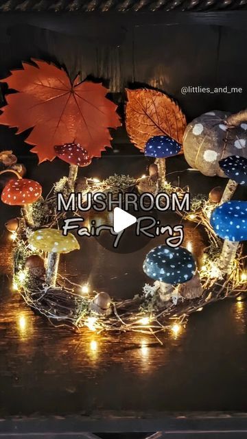 🌿 Nicky🌻| eco crafts for my littlies and me! on Instagram: "🍄 Mushroom Fairy Ring centrepiece 🍄
✨ Low cost seasonal whimsy!

With all the recent damp weather, mushrooms are popping up everywhere! And what could be more mystical and enchanting than a fairy ring? 🌿✨ The perfect, magical centerpiece for your autumn table. 🍂🍄

The idea for making these whimsical mushrooms with orange peel caps is from the amazing @sibster. If you’re not following her yet, you’re seriously missing out on some magic! ✨ I decided to go for rainbow-coloured caps for a playful twist, but feel free to keep it natural if that's more your style. For the stems, I used birch sticks since they’re already beautifully white, but any twigs will do!

To complete this woodland wonder, I added moss and acorns kindly g i Ring Centrepiece, Whimsical Mushrooms, Eco Crafts, Fairy Ring, Mushroom Fairy, Autumn Table, Orange Peel, Bottle Cap, Low Cost