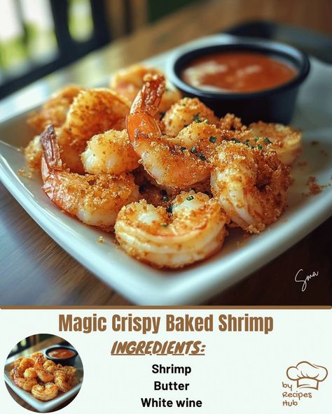 Magic Crispy Baked Shrimp Dinner Shrimp Recipes, Beef Tips And Noodles, Cheesy Potato Bake, Crispy Baked Shrimp, Dinner Shrimp, Cheeseburger Meatloaf, Baked Meatloaf, Crockpot Meatloaf, Mexican Casserole Recipe