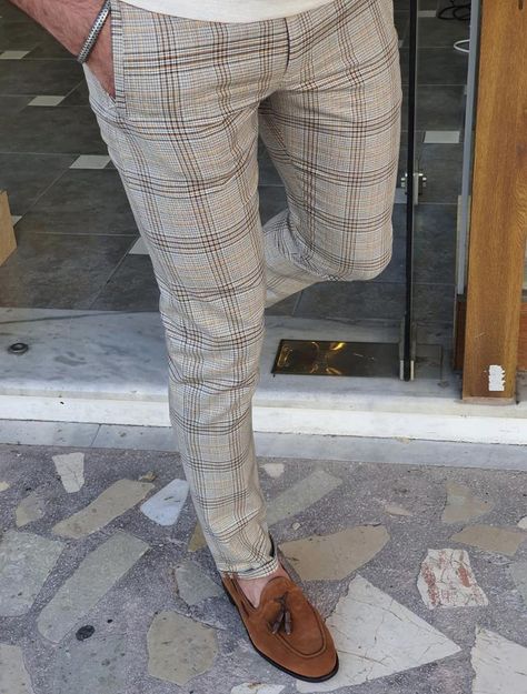 Mens plaid dress pants