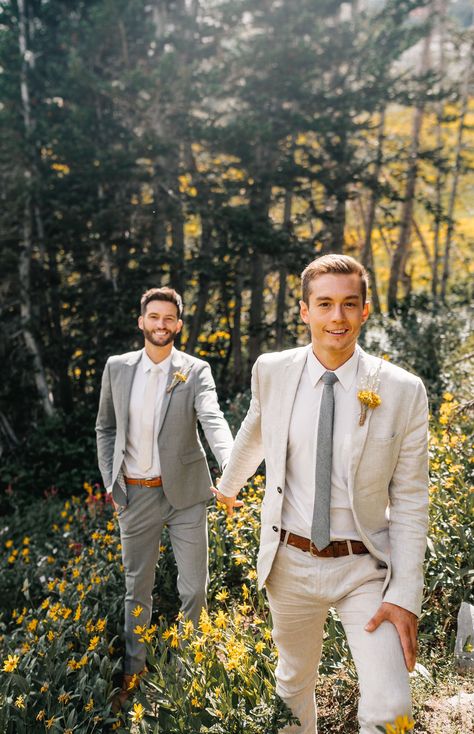 Queer Fashion Guys, Gay Wedding Photography, Gay Wedding Photos, Shooting Couple, Men In Suits, Lgbt Wedding, Queer Fashion, Lgbt Love, Lgbtq Wedding