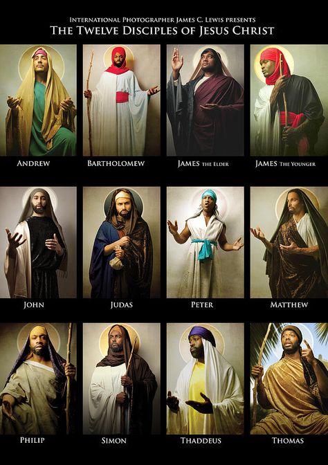 The Twelve Disciples Twelve Disciples, Blacks In The Bible, Disciples Of Jesus, Bible Artwork, Black Jesus, Jesus Christ Art, Bible History, Bible Characters, Design Animation