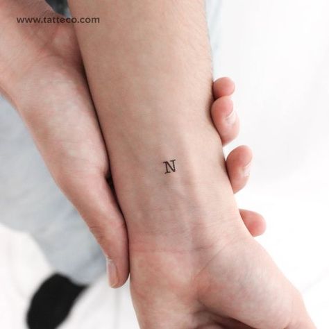 N Uppercase Typewriter Letter Temporary Tattoo - Set of 3 Fonts for tattoos #fontsfortattoos tattoo #tattoo tattoos #tattoos fonts #fonts font #font 7.111 Date Of Birth Tattoos Ideas Fonts, Name Tattoos On Neck, Tattoo Font Styles, Number Tattoo Fonts, Fonts For Tattoos, Typewriter Letters, Tattoos Fonts, Typography Tattoo, Meaningful Tattoos For Women