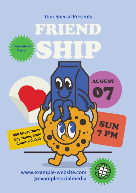 International Friendship Day Flyer#pikbest#backgrounds Friendship Illustration, Friendship Poster, International Friendship Day, International Friends, Thumbnail Design, Friendship Day, Friends Day, Money Sign, International Day