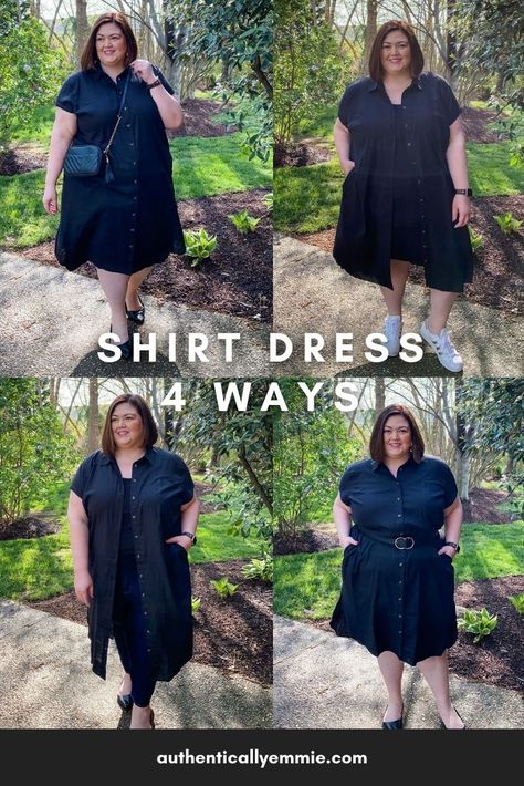 Shirt Dress Plus Size Outfits, Plus Size T Shirt Dress Outfits, Black Shirt Dress Outfit, Shirt Dress Plus Size, Plus Size Shift Dress, Plus Size Shirt Dress, Dress Styling, Shirt Dress Outfit, Universal Standard