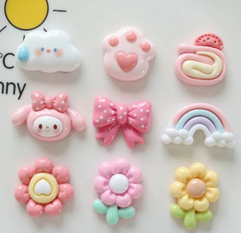 Fimo Kawaii, Polymer Clay Kawaii, Clay Magnets, Tanah Liat, Clay Diy Projects, Clay Crafts Air Dry, Cute Clay, Polymer Clay Charms, Diy Clay Crafts