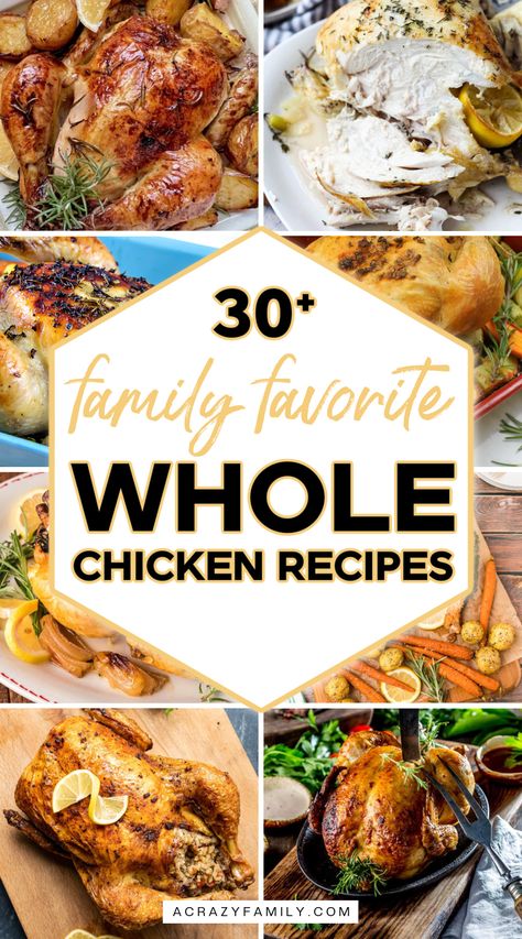 What To Make With Whole Chicken, Easy Baked Whole Chicken Recipes, What To Make With A Whole Chicken, Full Chicken Recipes Ovens, Recipes Using A Whole Chicken, Whole Chicken Recipes For Dinner, Whole Chicken Dinner Recipes, Baked Whole Chicken Recipes Oven Easy, Whole Chicken Meal Ideas