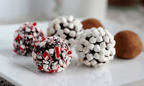 Hot Chocolate Truffles - Your Cup of Cake Hot Chocolate Truffles, Chocolate Truffles, Sweets Treats, Holiday Baking, Candy Recipes, Holiday Treats, Food Gifts, Christmas Treats, Christmas Baking