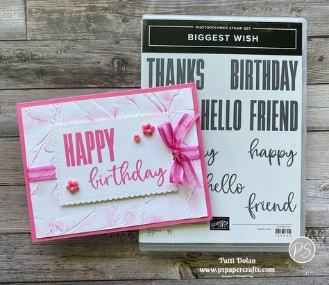 Stampin Up Biggest Wish Birthday Cards, Stampin Up Biggest Wish Cards, Biggest Wish Stampin Up Cards, Stampin Up Birthday Cards For Women, Stampin Up Biggest Wish, Stampin Up Birthday, Circle Cards, Birthday Cards For Mother, Stampin Up Birthday Cards