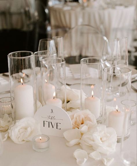 Candles And Flowers, Flowers And Candles, White Wedding Theme, Future Wedding Plans, Neutral Wedding, Wedding Table Decorations, Wedding Table Settings, Wedding Mood Board, Wedding Tablescapes