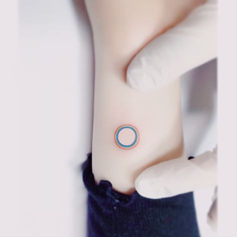 full circle rainbow tattoo Rainbow Circle Tattoo, Rainbow Connection Tattoo, Fine Line Rainbow Tattoo, Draw Profile, Full Circle Tattoo, Rose Tattoo On Back, Rainbow Tattoo, Bali Tattoo, Circle Rainbow