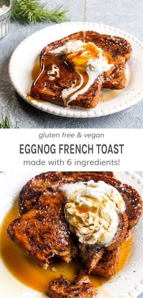 Christmas Morning Recipes, Tempting Food, Vegan Eggnog, Vegan Gluten Free Breakfast, Eggnog French Toast, Veggies Recipes, Vegan Style, Christmas Idea, Lifestyle Change