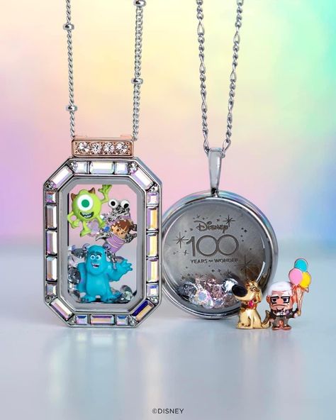 Origami Owl & the Disney 100 Collection #disney #disneyland #disneyworld Boo Monsters Inc, Disney Pandora Bracelet, Disney Princess Jewelry, Pandora Bracelet Charms Ideas, Pandora Bracelet Designs, Disney 100, Living Locket, Princess Jewelry, Pandora Disney