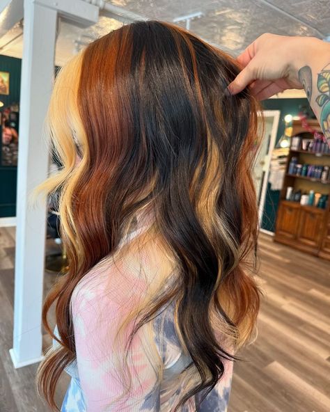 35 Calico Hair Ideas That Will Transform Your Look: Bold, Beautiful, and On-Trend Styles - divagaze.com Coper Hair Color, Hair Front View, Calico Hair, Hair Front, Front Hair Styles, Soft Curls, Beautiful Color Combinations, Bold And Beautiful, Hair Inspo Color