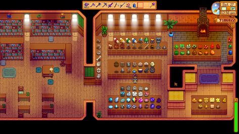 Stardew Valley Museum Layout Complete, Sdv Museum Layout, Museum Stardew Valley, Stardew Museum Layout, Stardew Museum, Stardew Valley Museum Layout, Museum Layout, Stardew Ideas, Stardew Farm