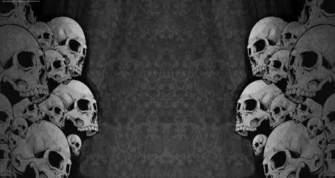 Desktop Wallpaper Goth, Grungy Wallpapers, Skulls Background, Border Walls, Skull Background, Skull Wallpapers, Black And Grey Wallpaper, Black Skulls Wallpaper, Nature Desktop