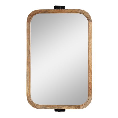 Kate and Laurel Hogan Pivot Wall Mirror - 20x30 - Bed Bath & Beyond - 36132222 Pivot Mirror, Rounded Rectangle, Mirrors Wayfair, Wood Rounds, Accent Mirrors, Modern Wood, Wall Mirror, Accent Wall, Mirror Wall