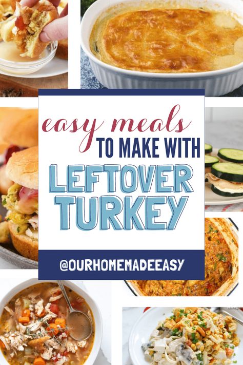 a collage of thanksgiving's leftover turkey recipes for 2021 Frugal Food, Pork Recipes For Dinner, Leftover Turkey Recipes, Pork Dinner, Turkey Recipes Thanksgiving, Turkey Thanksgiving, Healthy Family Meals, Leftover Turkey, Quick Easy Dinner