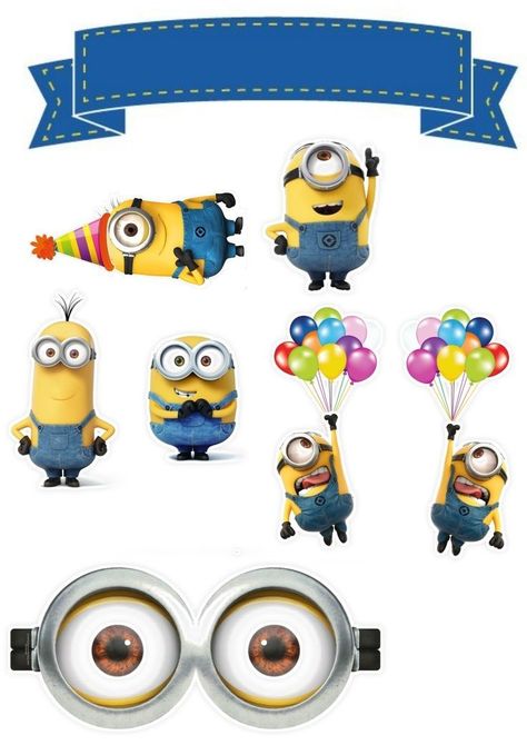 Minions Cake Topper Printable, Minion School, Minion Cookies, Minion Stickers, Diy Resin Phone Case, School Birthday Party, Minions 1, Fruit Birthday Party, Minion Theme