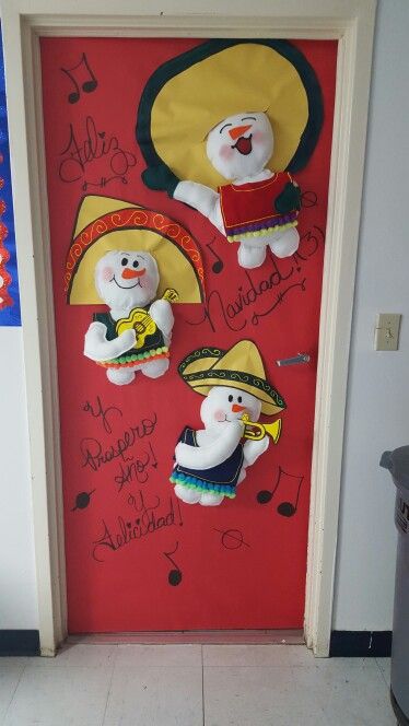 Door decoration christmas around the world  (Mexico ) Feliz Navidad Classroom Door Decorations, Feliz Navidad Classroom Door, Feliz Navidad Door Decorating Contest, Mexican Christmas Door Decorations, Spanish Christmas Door Decorations, Christmas Around The World Classroom Door, Spanish Class Christmas Door, Mexico Classroom Door, Christmas Around The World Door Decor