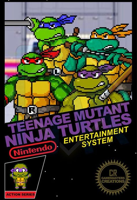 Teenage Mutant Ninja Turtles Decorations, Ninja Turtles Poster, Tmnt Poster, Tmnt Games, Pixel Gif, Nintendo Console, Teenage Mutant Ninja Turtles Artwork, Teenage Mutant Ninja Turtles Art, Ninja Turtles Artwork