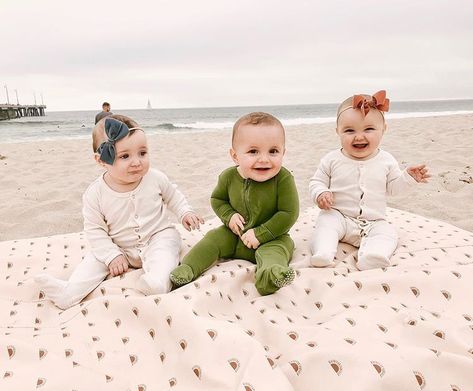 Triplet Babies, Day In The Life, 4 Kids, Beautiful Family, Kids Pictures, Baby Pictures, Beach Trip, Our Life